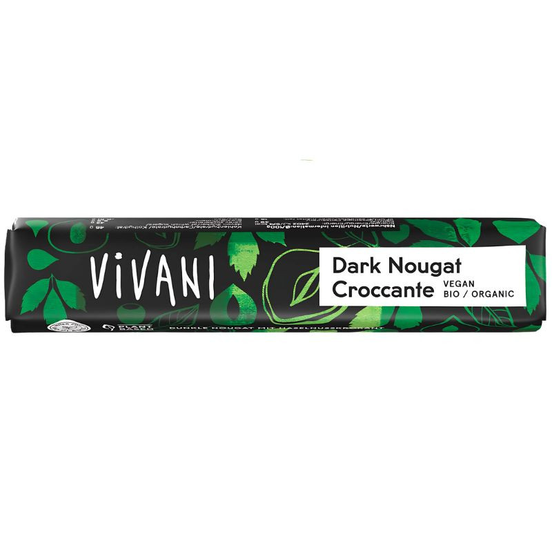 BARRITA DE CHOCOLATE NEGRO CON PRALINÉ BIO 35G VIVANI