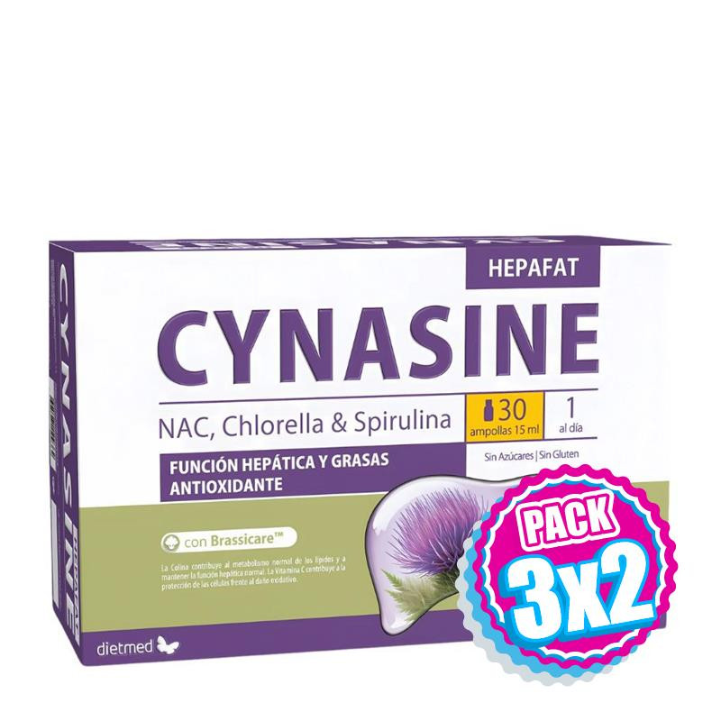 Pack 3x2 CYNASINE HEPAFAT 30 AMPOLLAS DIETMED