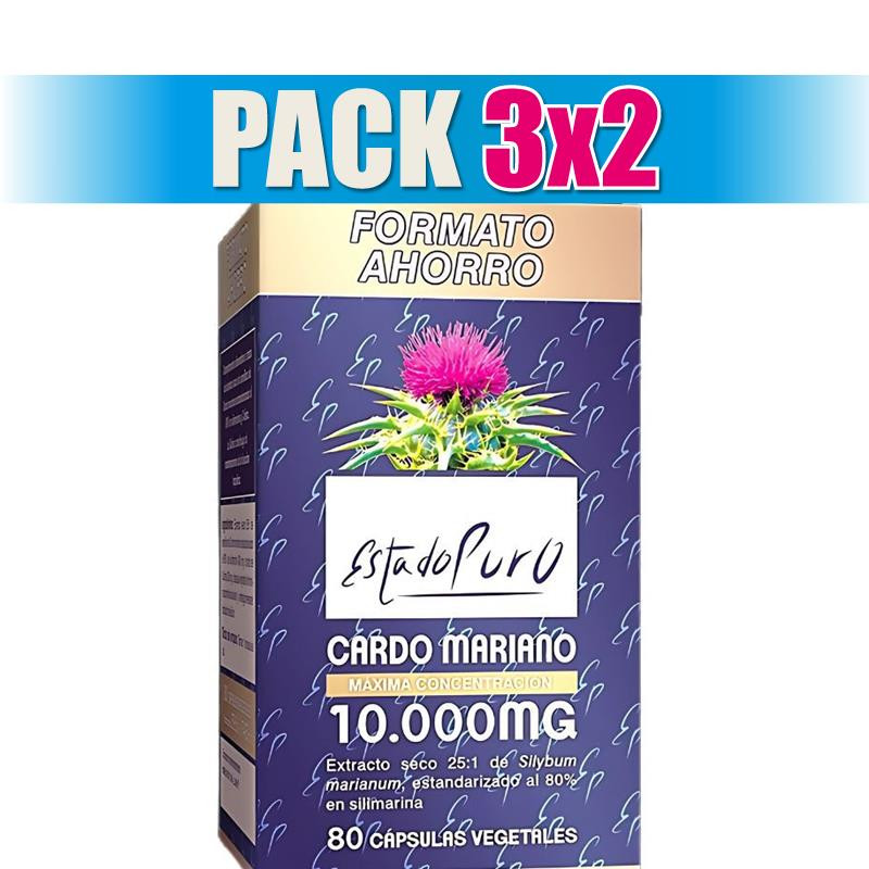 Pack 3x2 CARDO MARIANO 10.000 MG 80 CÁPSULAS VEGETALES ESTADO PURO - TONGIL