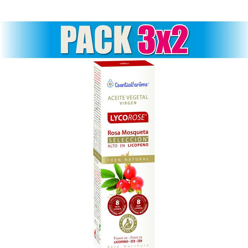 Pack 3x2 LYCOROSE ROSA MOSQUETA 100Ml. ESENTIAL AROMS