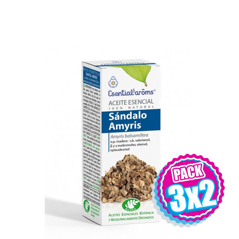 Pack 3x2 SANDALO AMIRIS 10Ml. ESENTIAL AROMS