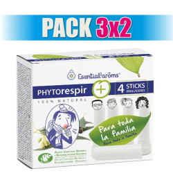 Pack 3x2 PHYTORESPIR 30Ml. + 4 STICKS INHALADORES ESENTIAL AROMS