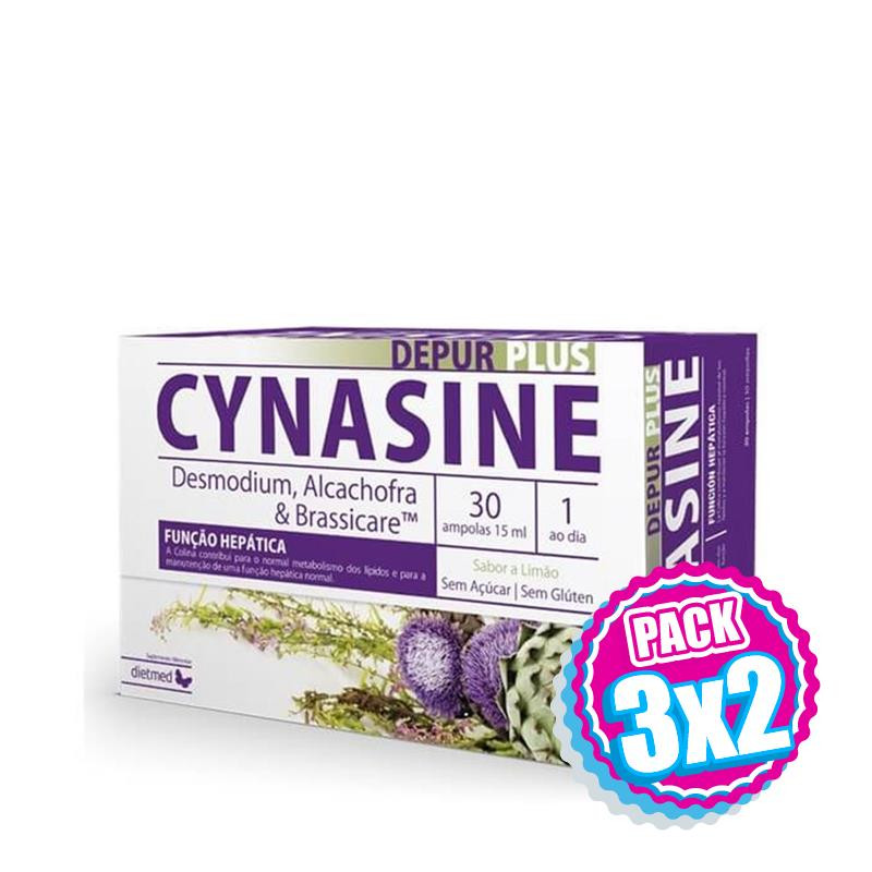 Pack 3x2 CYNASINE DEPUR PLUS 30 AMPOLLAS DIETMED