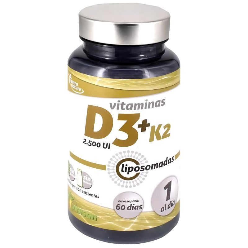 D3 + K2 LIPOSOMADAS 2.500UI  60 CAPSULAS PINISAN
