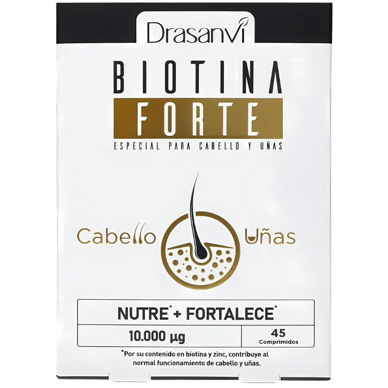 BIOTINA FORTE 10.000µG 45 COMPRIMIDOS DRASANVI