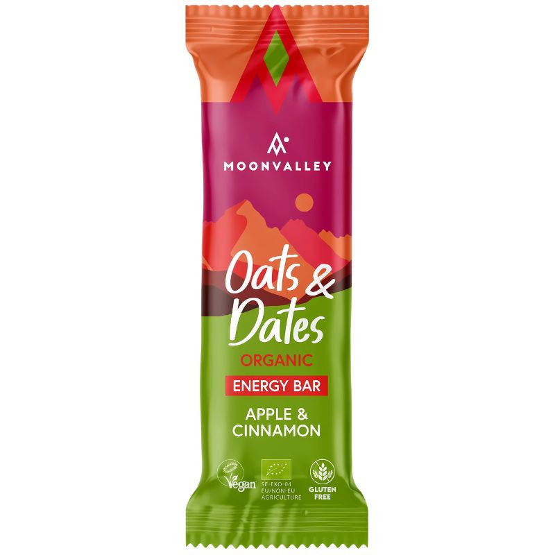 BARRITA DE AVENA, DÁTILES, MANZANA Y CANELA BIO 50G MOONVALLEY