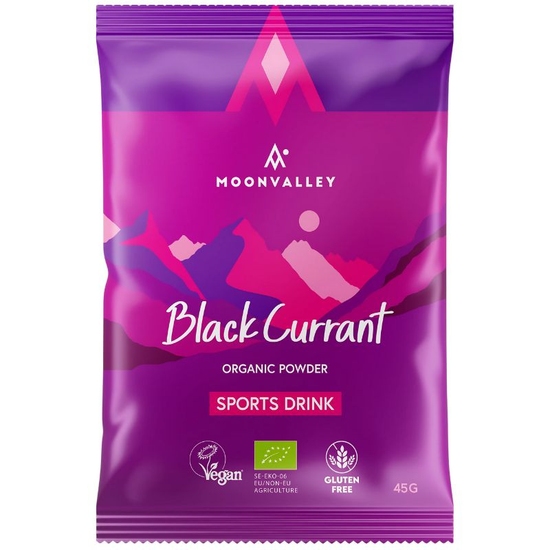 BEBIDA DEPORTIVA POLVO CON GROSELLAS NEGRAS BIO 45G MOONVALLEY