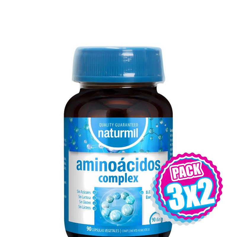 Pack 3x2 AMINOÁCIDOS COMPLEX 90 CÁPSULAS VEGETALES NATURMIL