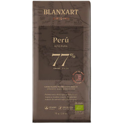 CHOCOLATE NEGRO 77% PERÚ ECO 75G BLANXART