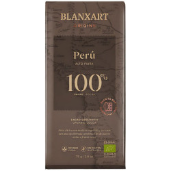 CHOCOLATE NEGRO 100% PERÚ ECO 75G BLANXART