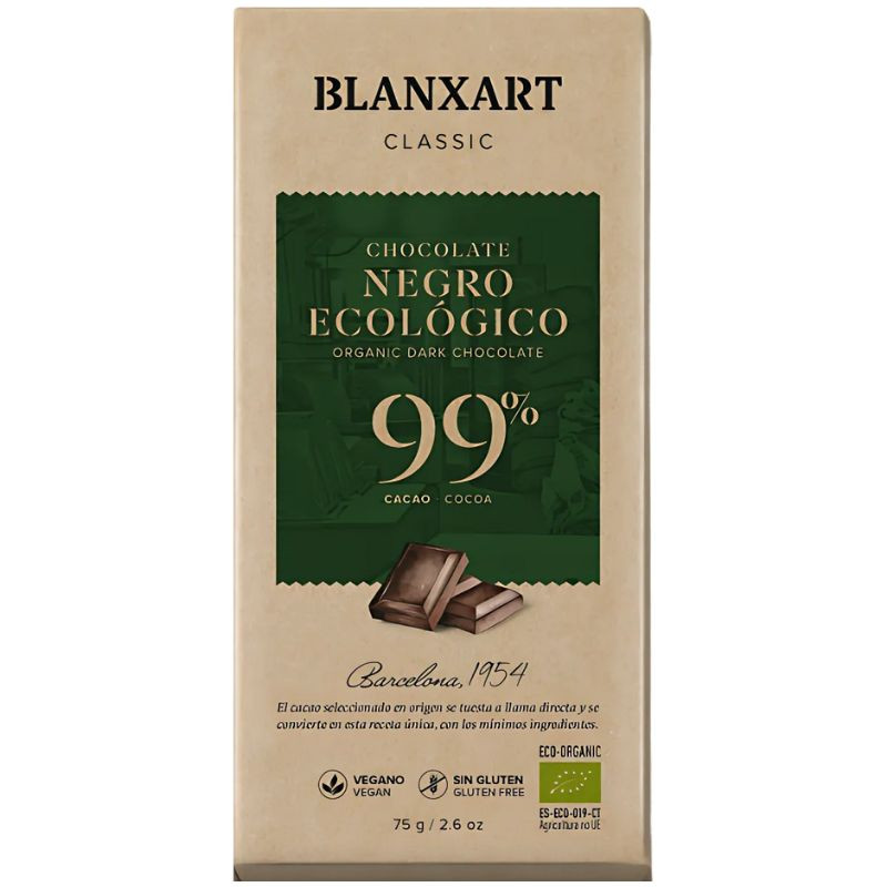 CHOCOLATE 99% CACAO ECO 75G BLANXART