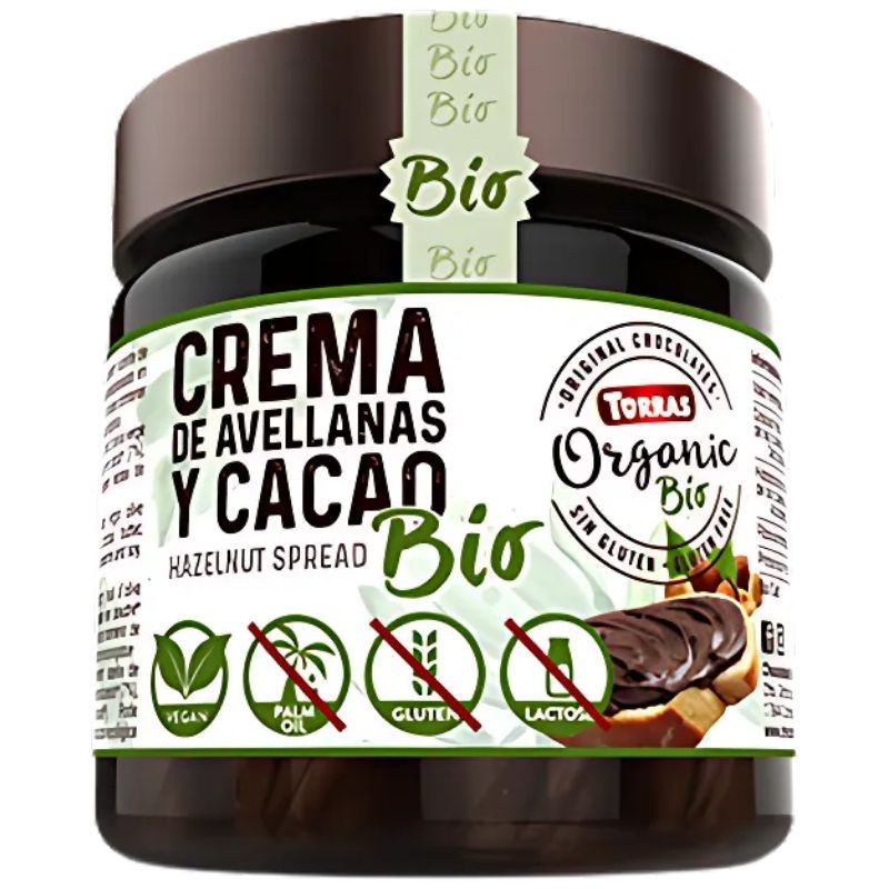 CREMA DE CACAO & AVELLANES CON ACEITE DE OLIVA 200G TORRAS