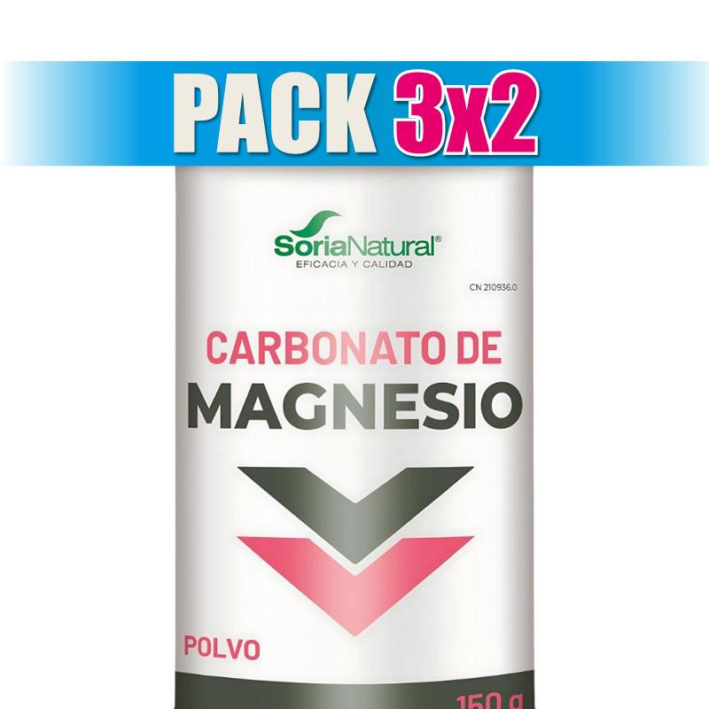 Pack 3x2 CARBONATO DE MAGNESIO 150GR SORIA NATURAL ALIMENTACION