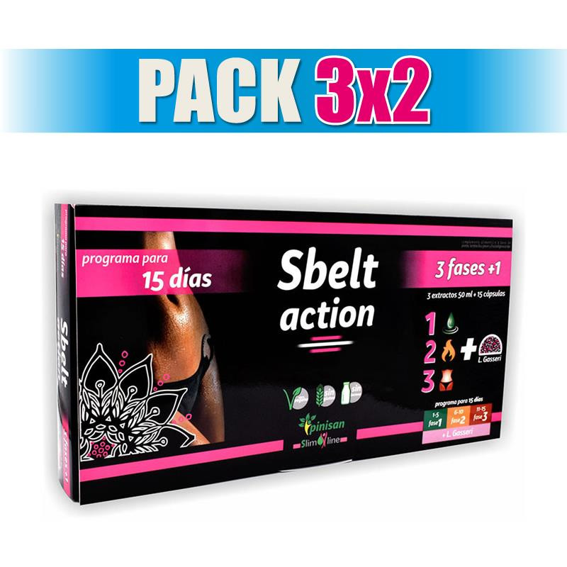 Pack 3x2 SBELT ACTION 15 CAPSULAS DE 465Mg. PINISAN
