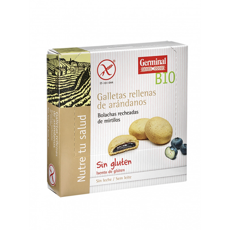 GALLETAS RELLENAS CREMA ARANDANOS S/ GLUTEN 200 GR GERMINAL