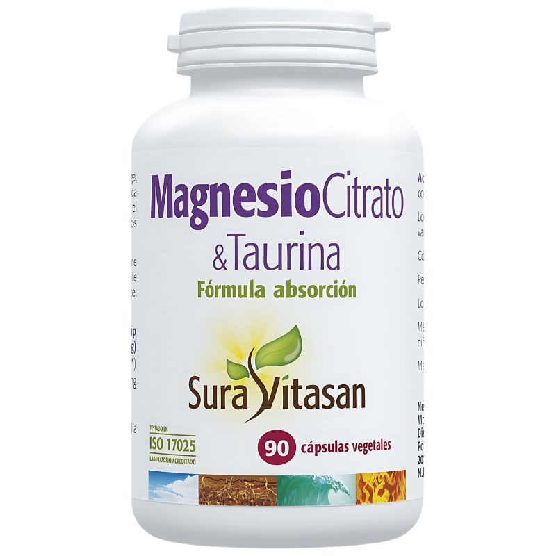 MAGNESIO & L-TAURINA 90 CAPSULAS SURA VITASAN