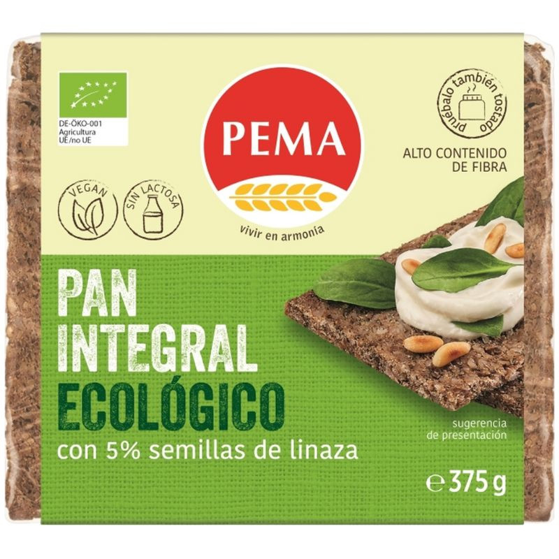 PAN DE CENTENO CON 5% SEMILLAS DE LINAZA 375G PEMA