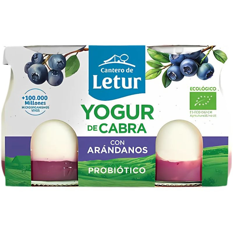 YOGUR DE CABRA CON ARÁNDANOS 2×125G CANTERO DE LETUR