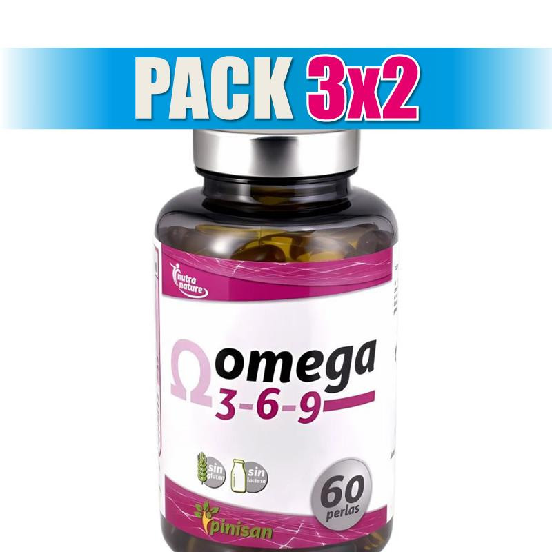 Pack 3x2 OMEGA 3-6-9 NUTRANATURE 60 PERLAS PINISAN