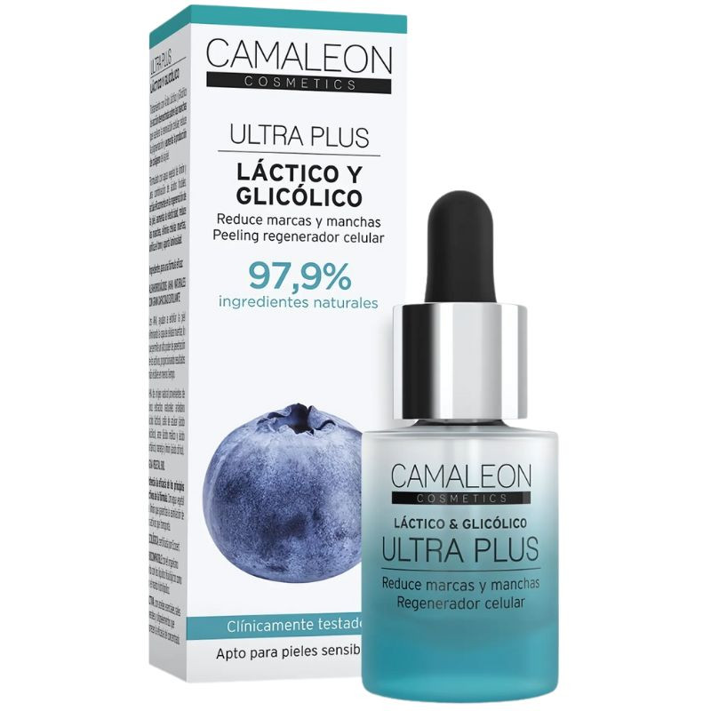 SERUM ÁCIDO GLICÓLICO Y LÁCTICO ULTRA PLUS 15ML CAMALEON