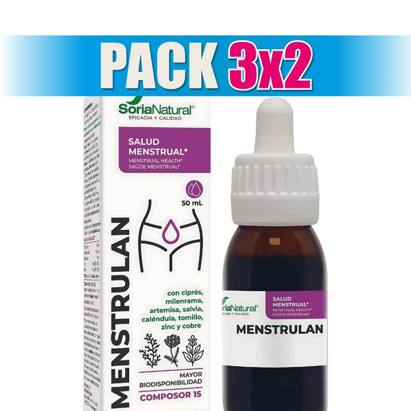 Pack 3x2 COMPOSOR 15 MENSTRULAN 50ML SORIA NATURAL