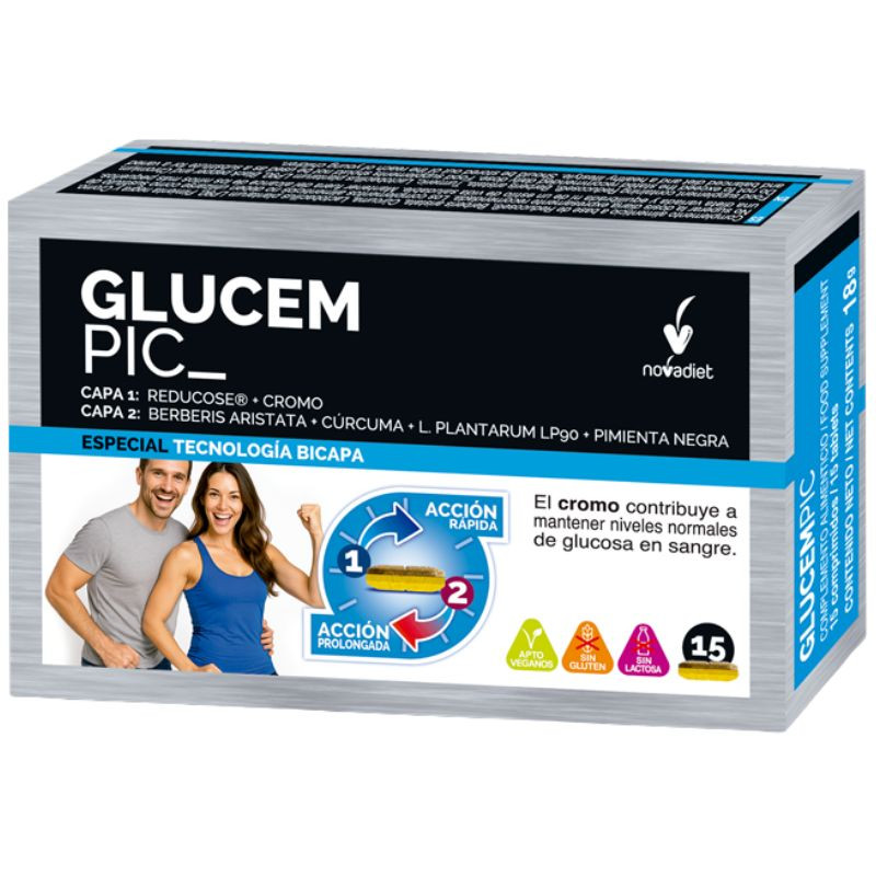 GLUCEM PIC 15 COMPRIMIDOS NOVADIET