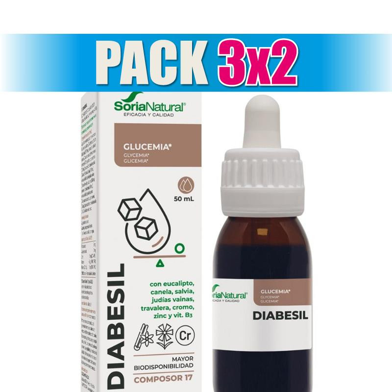 Pack 3x2 COMPOSOR 17 DIABESIL 50ML SORIA NATURAL