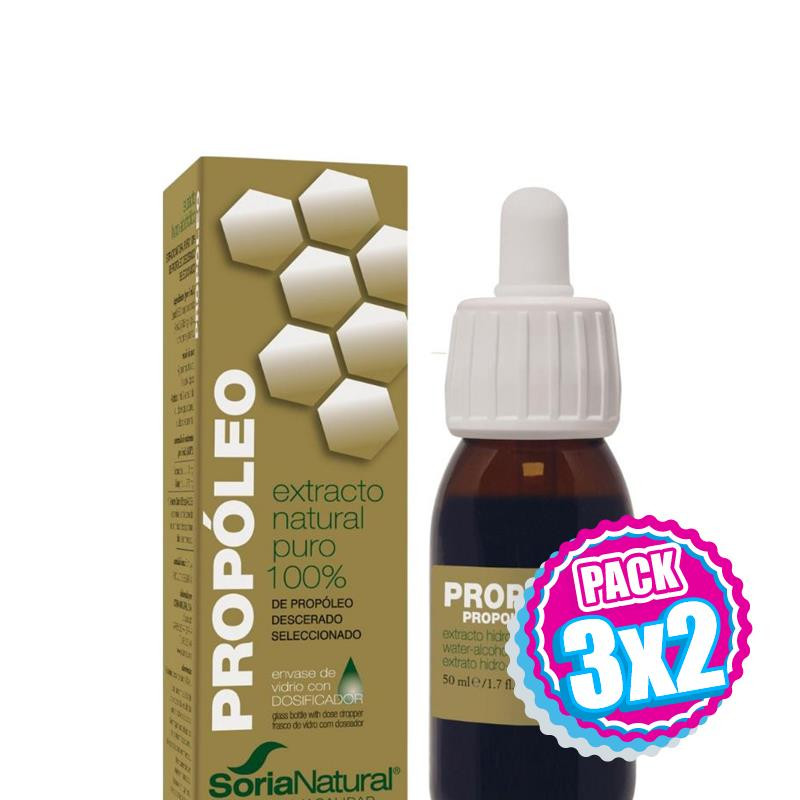 Pack 3x2 EXTRACTO DE PROPÓLEO HIDROALCOHÓLICO 50ML SORIA NATURAL