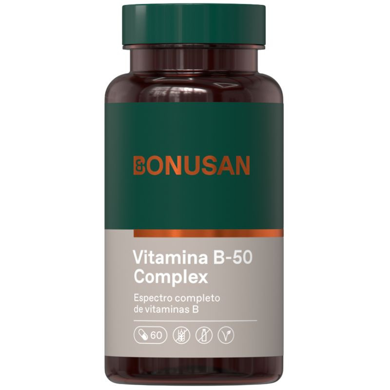 VITAMINA B-50 COMPLEJO 60 CAPSULAS VEGETALES BONUSAN