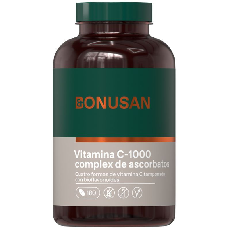 VITAMINA C-1000 COMPLEJO ASCORBATOS 180 COMPRIMIDOS BONUSAN