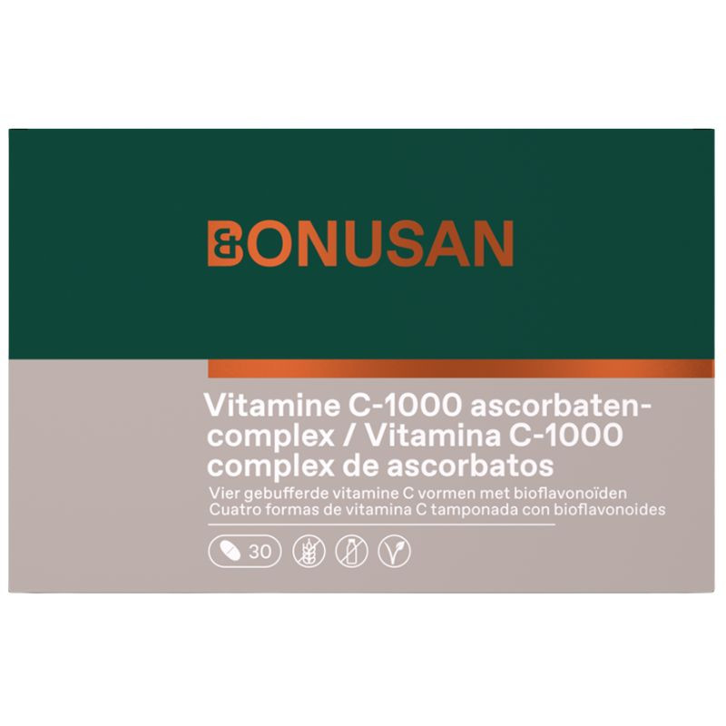 VITAMINA C-1000 COMPLEJO ASCORBATOS 30 COMPRIMIDOS BONUSAN