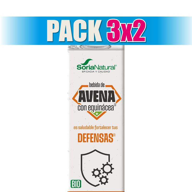 Pack 3x2 BEBIDA ECOLÓGICA DE AVENA CON EQUINÁCEA 1L SORIA NATURAL