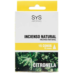 INCIENSO NATURAL DE CITRONELA 15 CONOS SYS