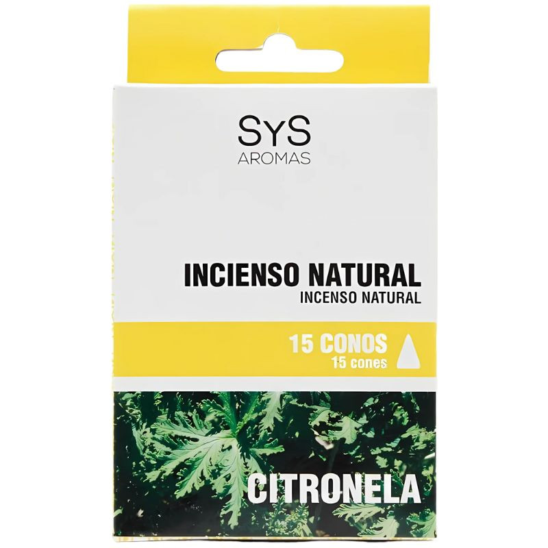 INCIENSO NATURAL DE CITRONELA 15 CONOS SYS