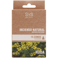 INCIENSO NATURAL DE RUDA 15 CONOS SYS