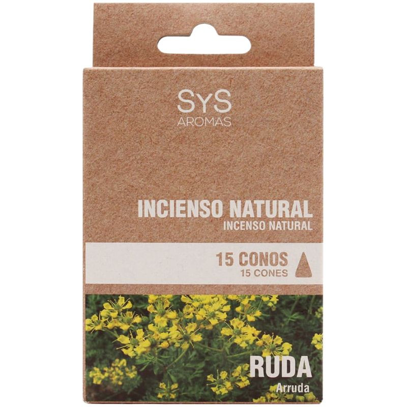 INCIENSO NATURAL DE RUDA 15 CONOS SYS