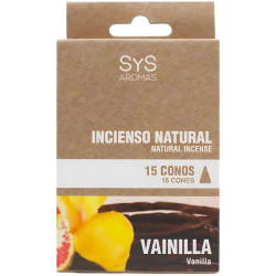 INCIENSO NATURAL DE VAINILLA 15 CONOS SYS