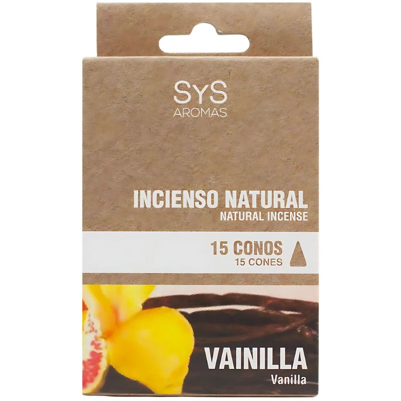 INCIENSO NATURAL DE VAINILLA 15 CONOS SYS