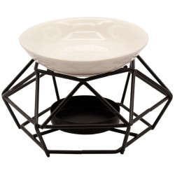 QUEMADOR DE INCIENSO METAL CERÁMICA BLANCA SYS