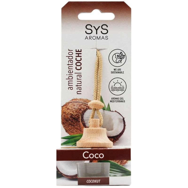 AMBIENTADOR NATURAL DE COCHE AROMA COCO 7ML SYS