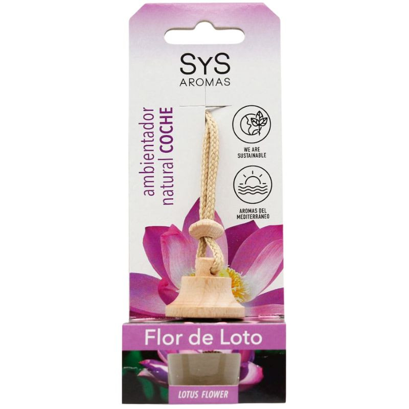 AMBIENTADOR NATURAL DE COCHE AROMA FLOR DE LOTO 7ML SYS