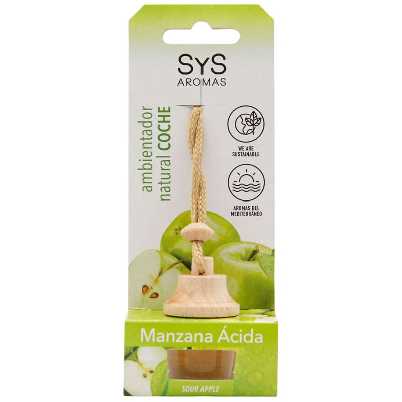 AMBIENTADOR NATURAL DE COCHE AROMA MANZANA ÁCIDA 7ML SYS