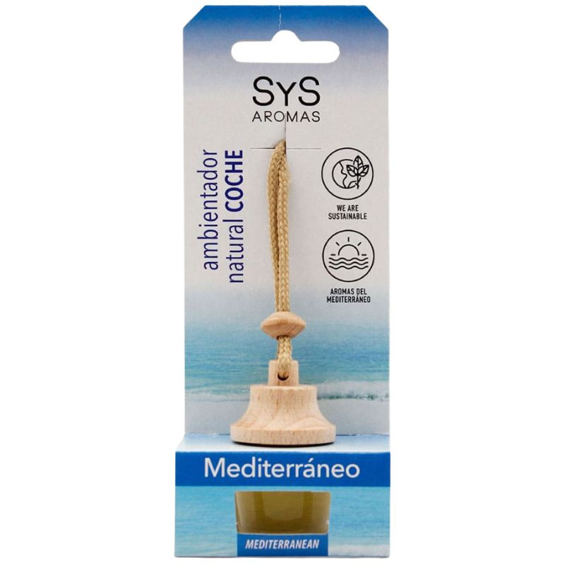 AMBIENTADOR NATURAL DE COCHE AROMA MEDITERRÁNEO 7ML SYS
