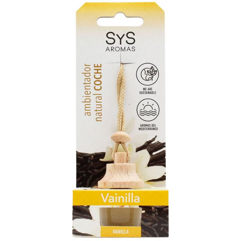 AMBIENTADOR NATURAL DE COCHE AROMA VAINILLA 7ML SYS
