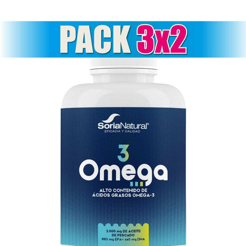 Pack 3x2 OMEGA-3 180 PERLAS SORIA NATURAL