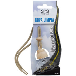 AMBIENTADOR NATURAL DE COCHE AROMA ROPA LIMPIA 6ML SYS