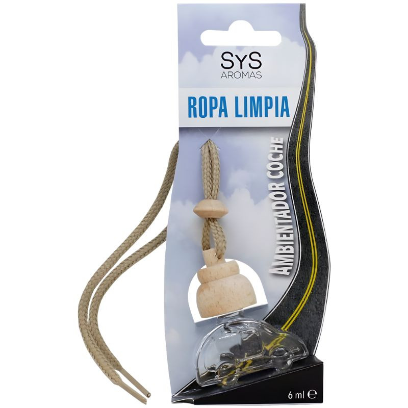 AMBIENTADOR NATURAL DE COCHE AROMA ROPA LIMPIA 6ML SYS