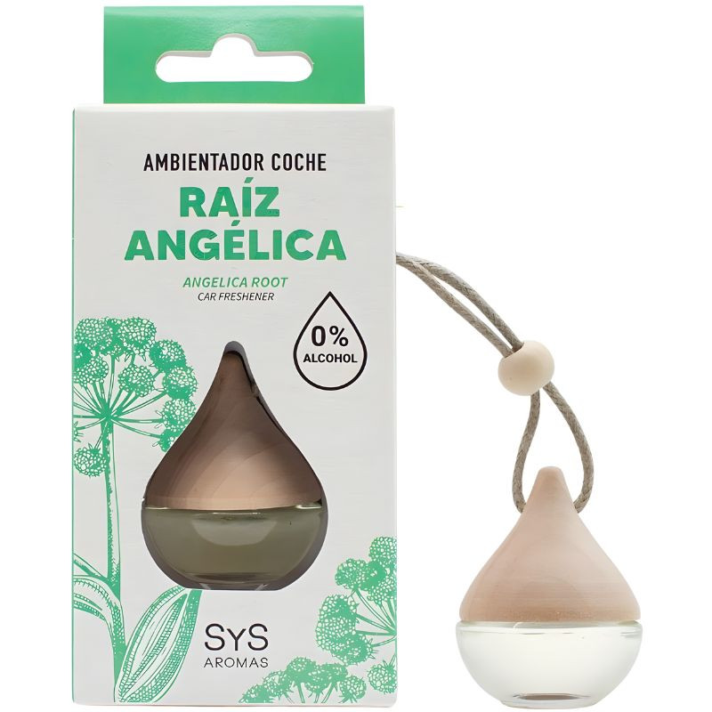 AMBIENTADOR NATURAL DE COCHE GOTA AROMA RAÍZ ANGÉLICA 6ML SYS