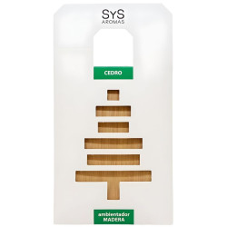 AMBIENTADOR COLGANTE DE MADERA AROMA CEDRO 12G SYS