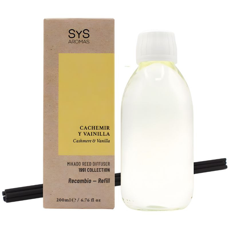 RECAMBIO MIKADO 1991 CACHEMIR Y VAINILLA 200ML+PALOS SYS